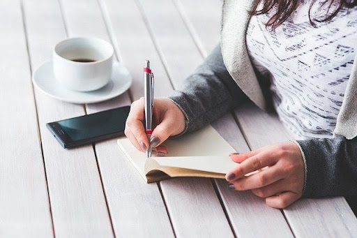 Girl writing